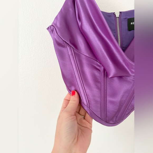 Retrofete Celia Corset Cropped Tank Top in Orchid Purple Size Small - Picture 9 of 12